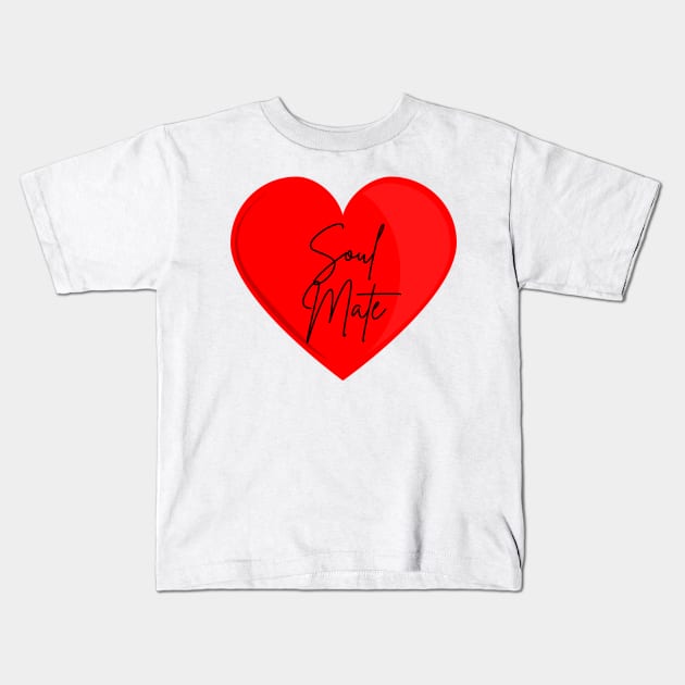 Soul Mate in Red Kids T-Shirt by BuddiccaDesigns